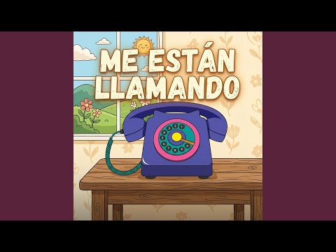 Official Me están llamando video artwork with an illustrated purple telephone and the song title.