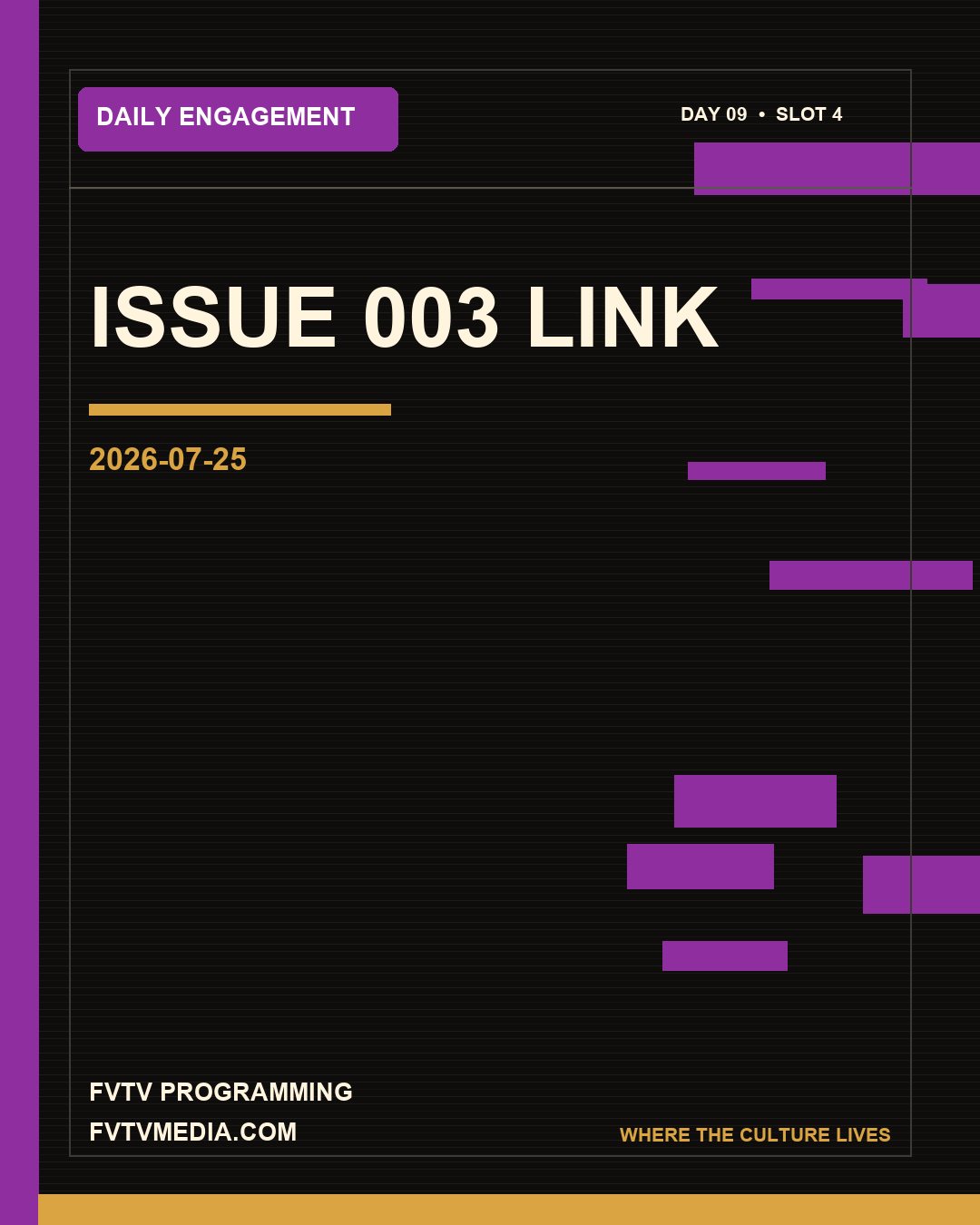 FVTV graphic: Issue 003 link