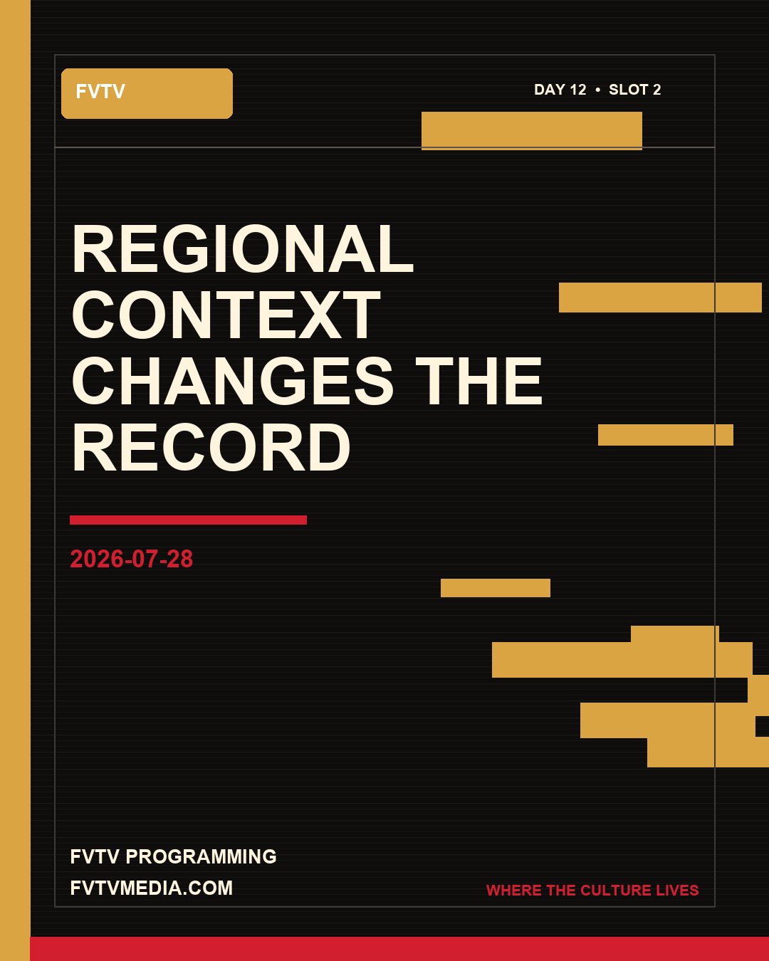 FVTV graphic: Regional context changes the record