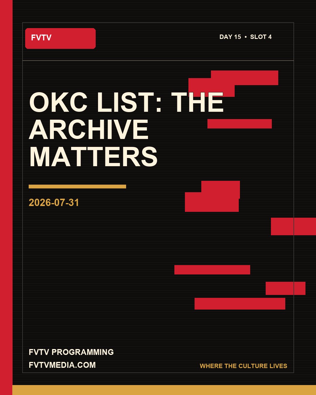 FVTV graphic: OKC list: the archive matters