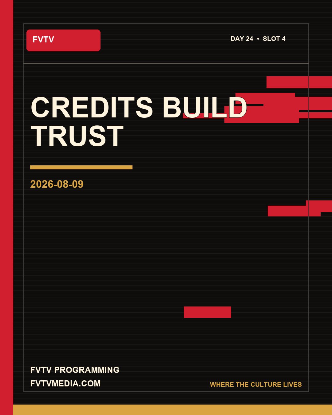 FVTV graphic: Credits build trust